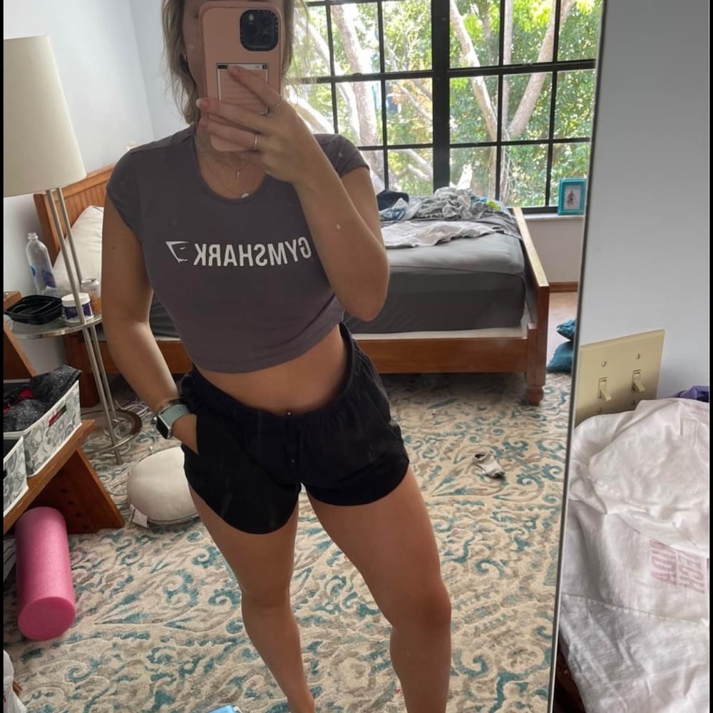 Purple Gymshark crop top